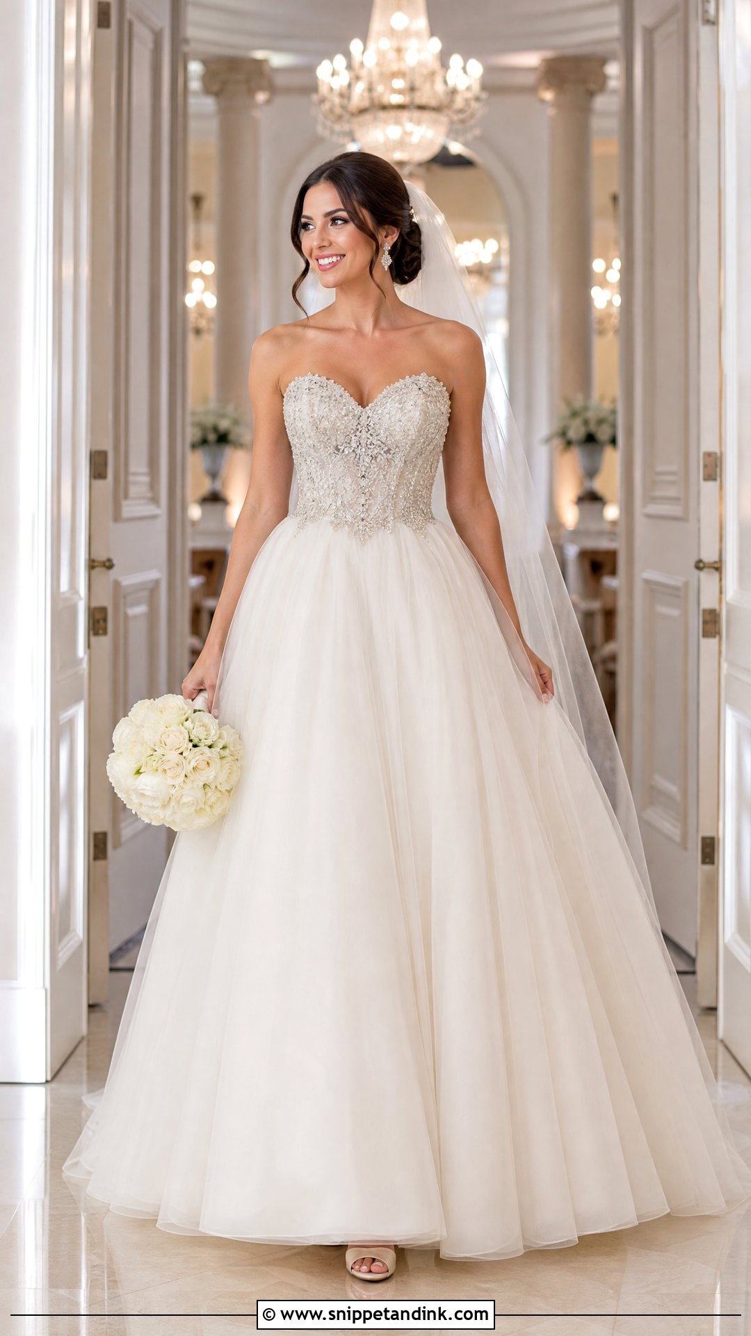 Beaded Bodice Princess Wedding Dress - Snippet and Ink - 20 Princess Elegant Wedding Dresses