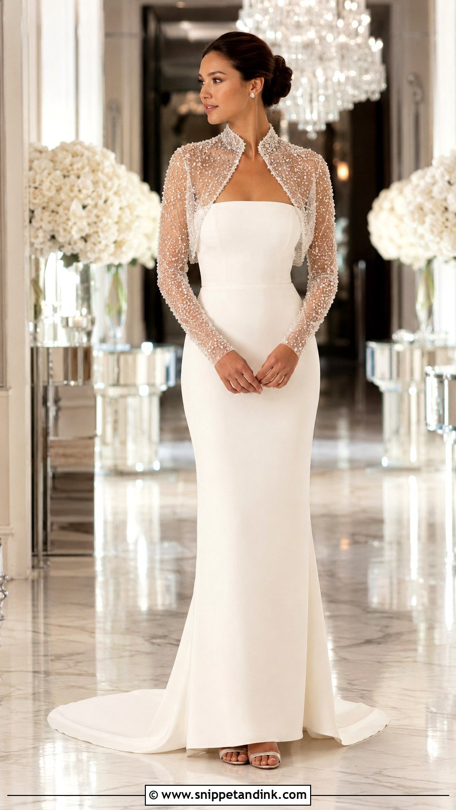 Beaded Bolero Wedding Dress - Snippet and Ink - 25 Bolero Wedding Dress Ideas