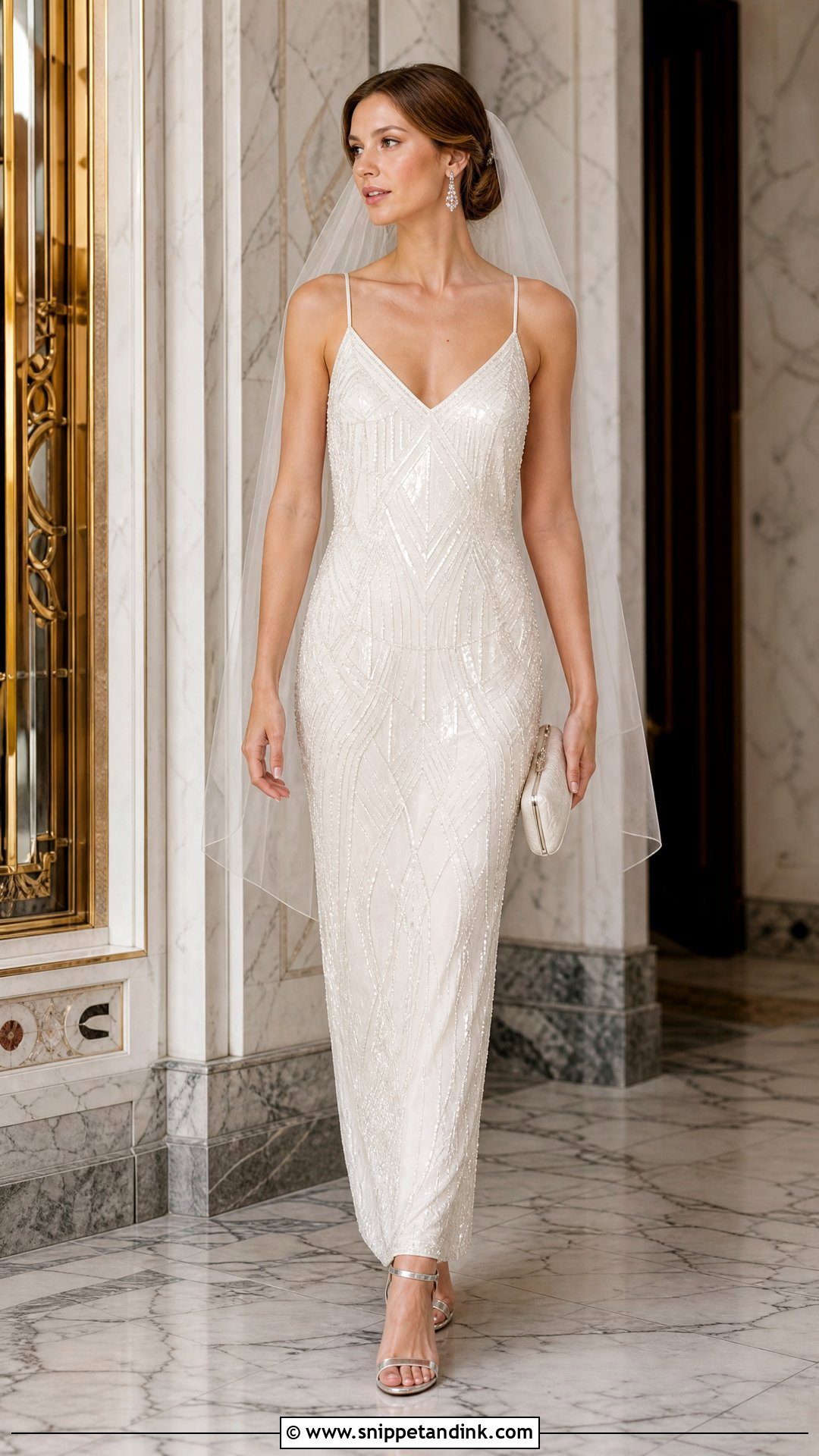 Beaded Bridal Slip Dress - Snippet and Ink - 20 Bridal Slip Dress Ideas