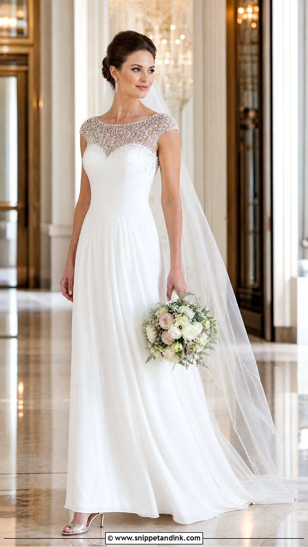Beaded Cap Sleeve Wedding Dress - Snippet and Ink - 20 Wedding Dress Cap Sleeves