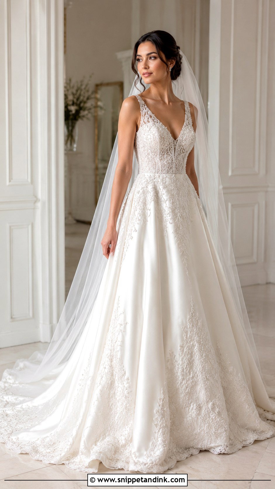 Beaded Cathedral Wedding Dress - Snippet and Ink - 30 Cathedral Wedding Dress Ideas