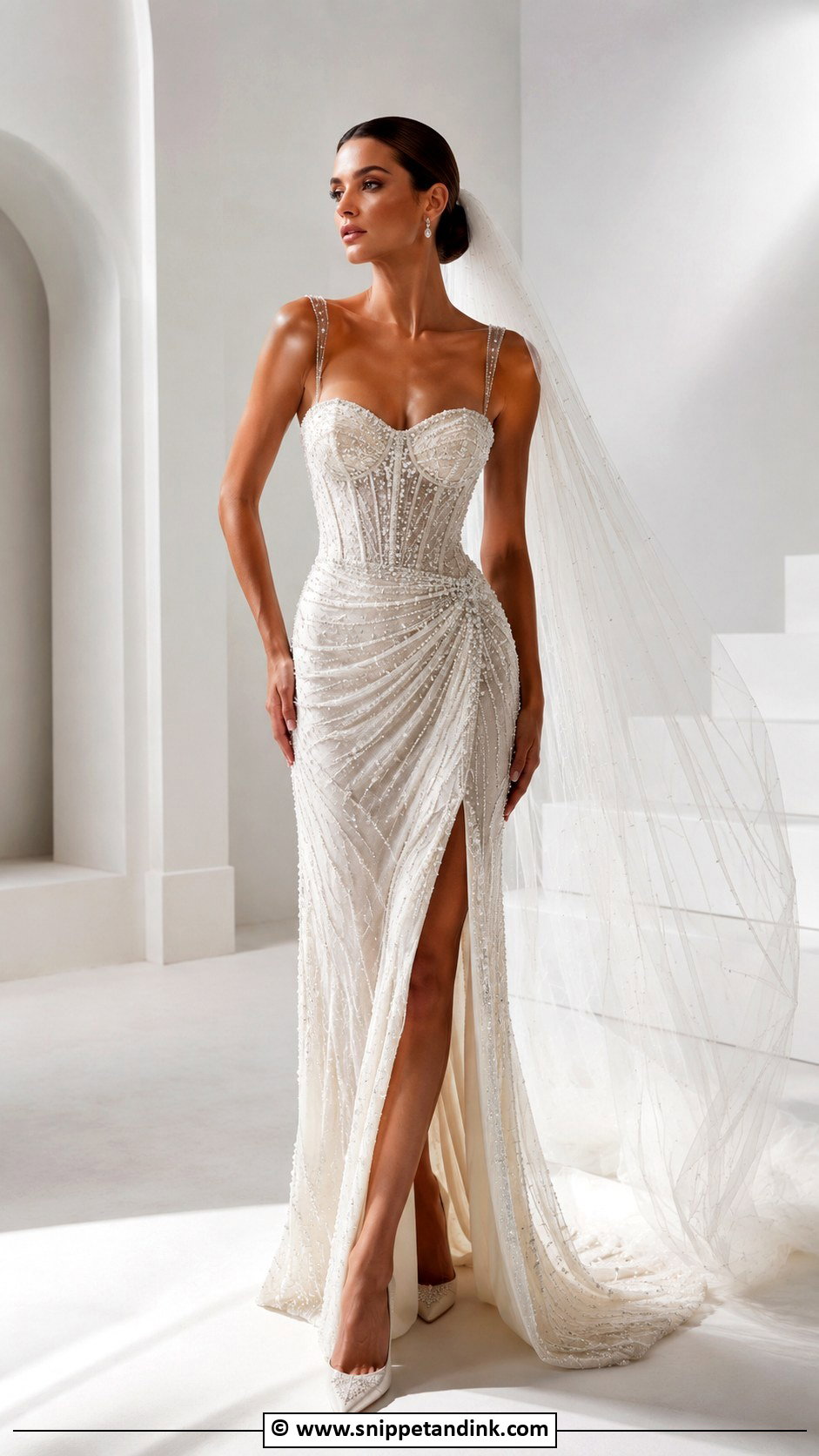 Beaded Corset Wedding Dress - Snippet and Ink - 30 Beaded Wedding Dress Ideas
