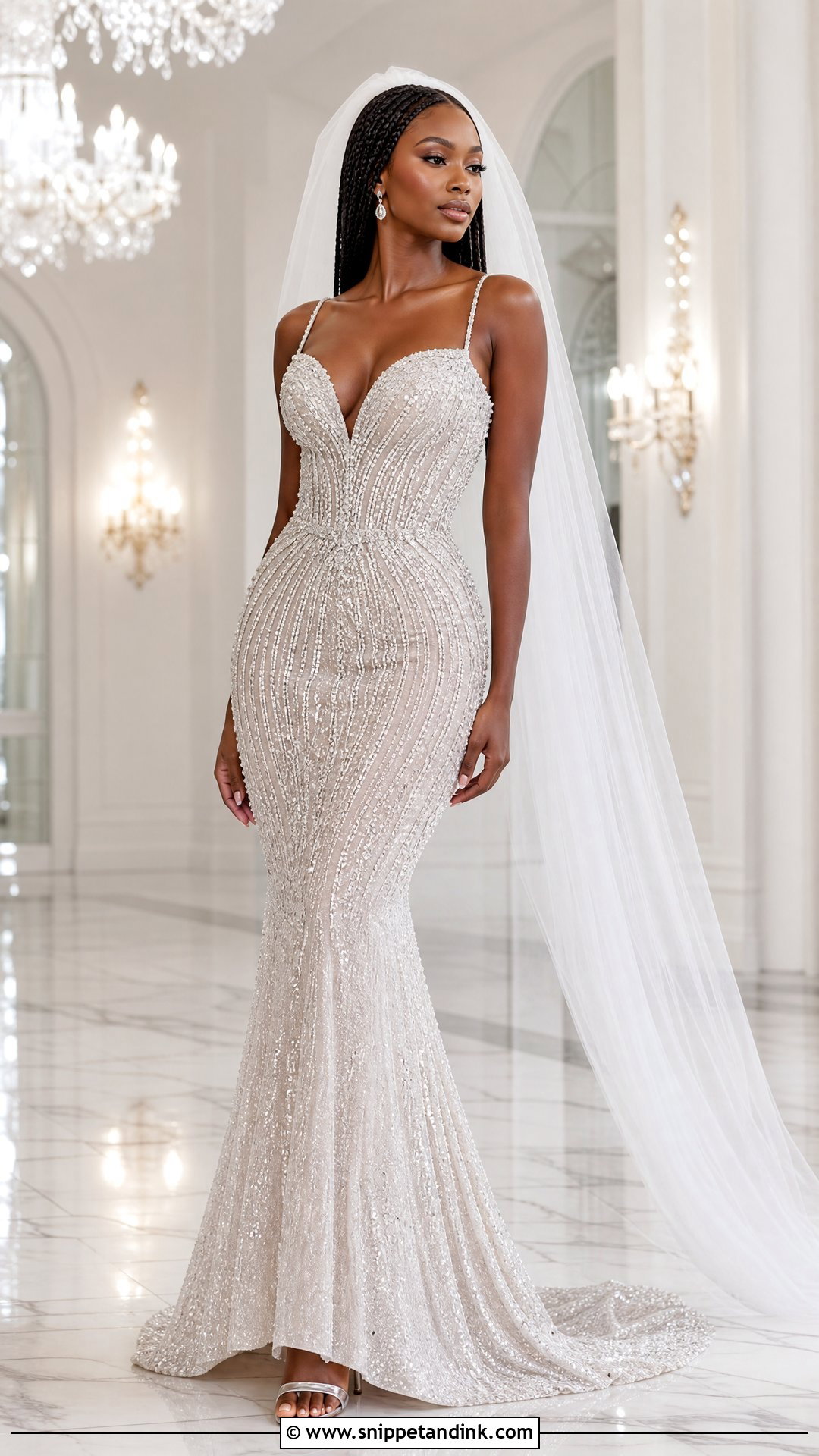 Beaded Couture Wedding Dress - Snippet and Ink - 25 Black Woman Wedding Dress Ideas