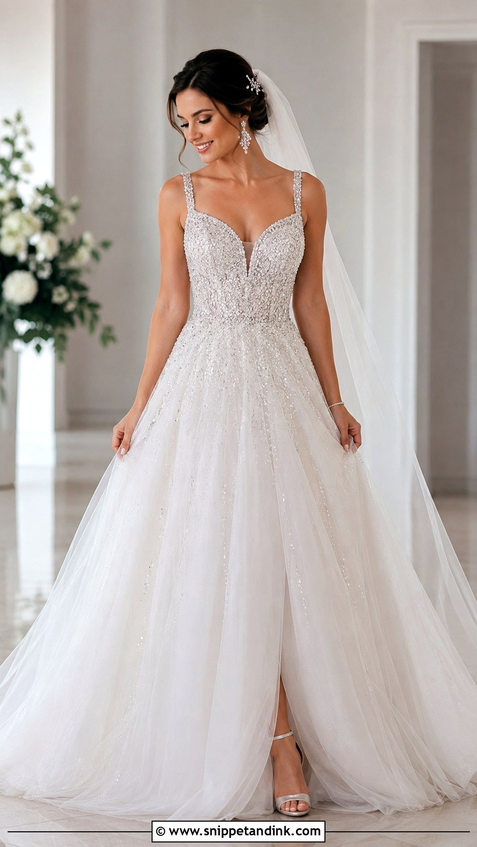 Beaded Crystal Wedding Dress - Snippet and Ink - 20 2010s Wedding Dress Ideas