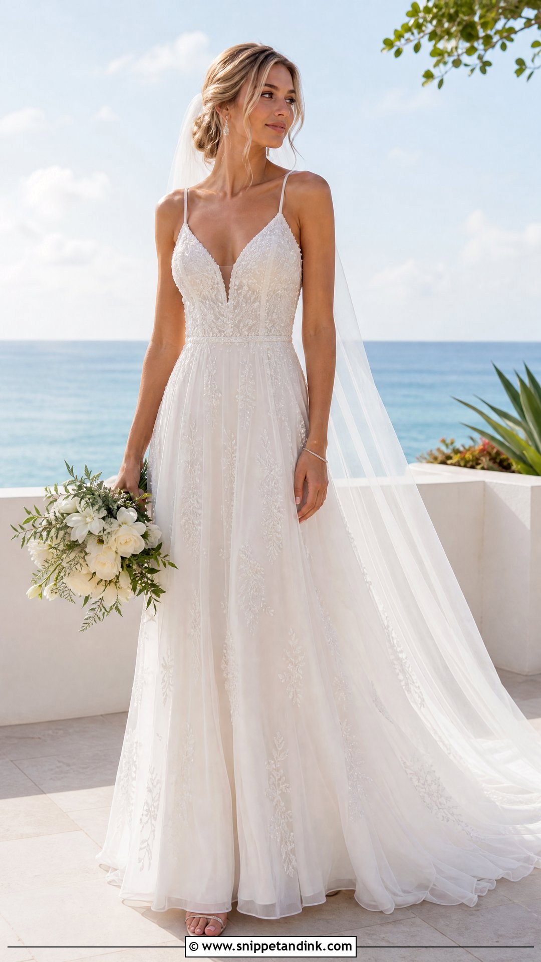 Beaded Destination Wedding Gown - Snippet and Ink - 25 Beaded Wedding Gowns
