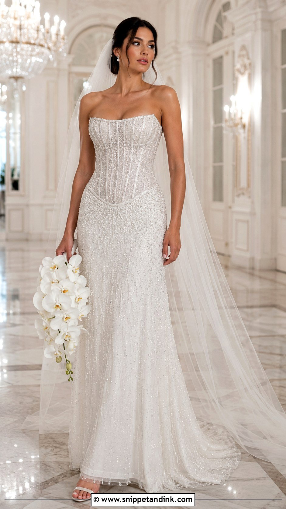Beaded Drop Waist Wedding Dress - Snippet and Ink - 20 Dropwaist Wedding Dresses