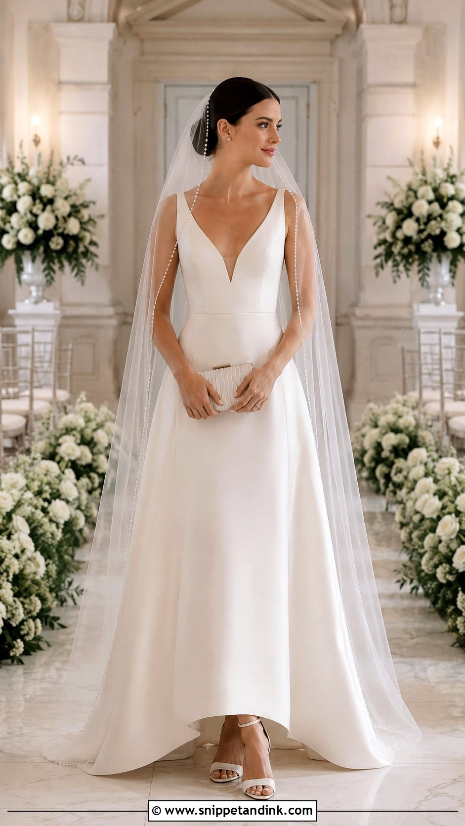 Beaded Edge Chapel Veil - Snippet and Ink - 25 Beaded Veil Ideas