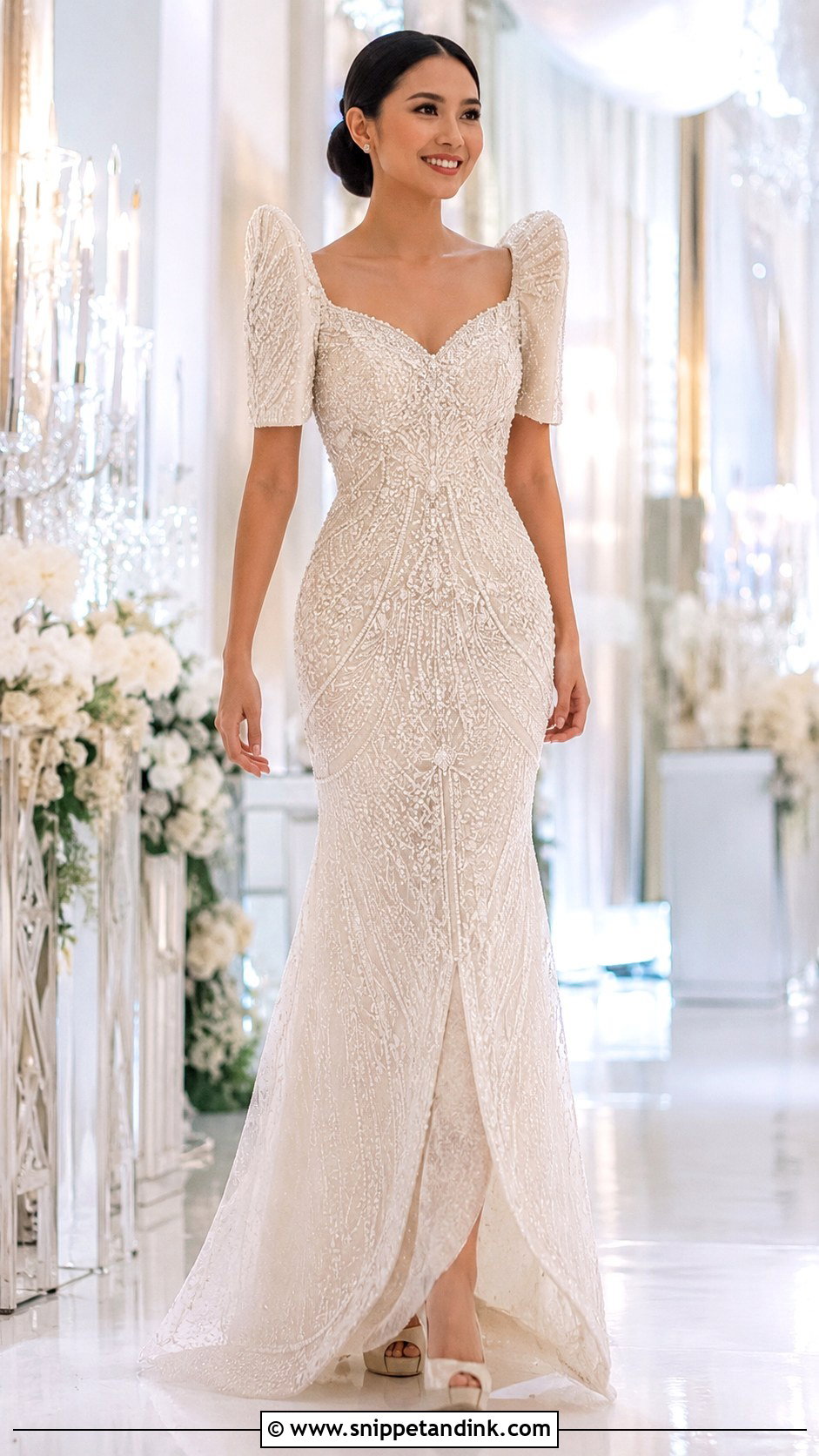 Beaded Filipiniana Wedding Gown - Snippet and Ink - 30 Filipiniana Wedding Dress Ideas