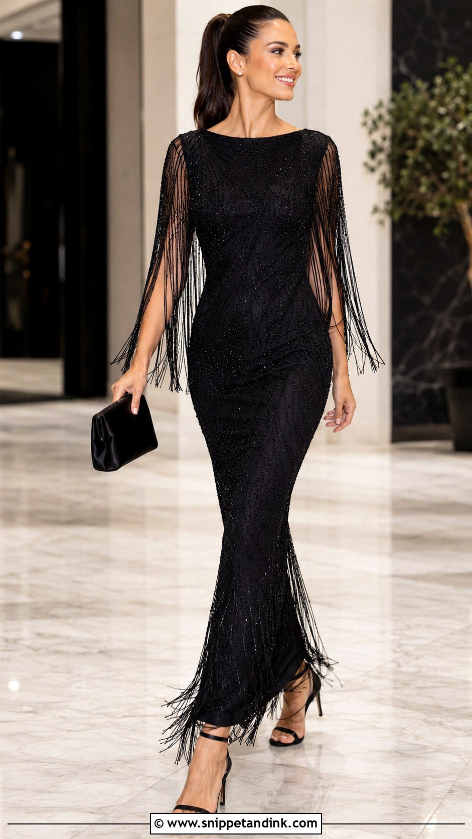 Beaded Fringe Gown - Snippet and Ink - 20 New Gown Design Ideas