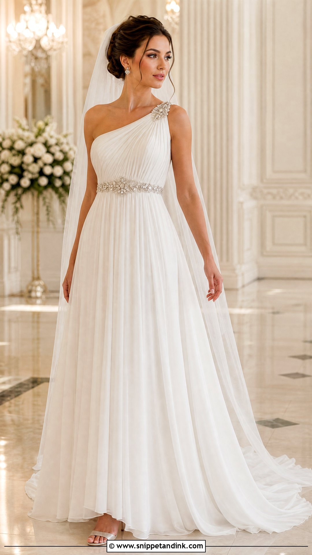 Beaded Greek Style Wedding Dress - Snippet and Ink - 25 Greek Style Wedding Dress Ideas