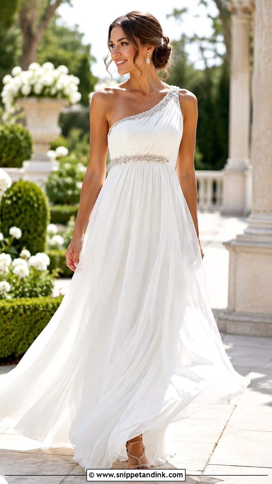 Beaded Greek Wedding Dress - Snippet and Ink - 20 Greek Wedding Dresses