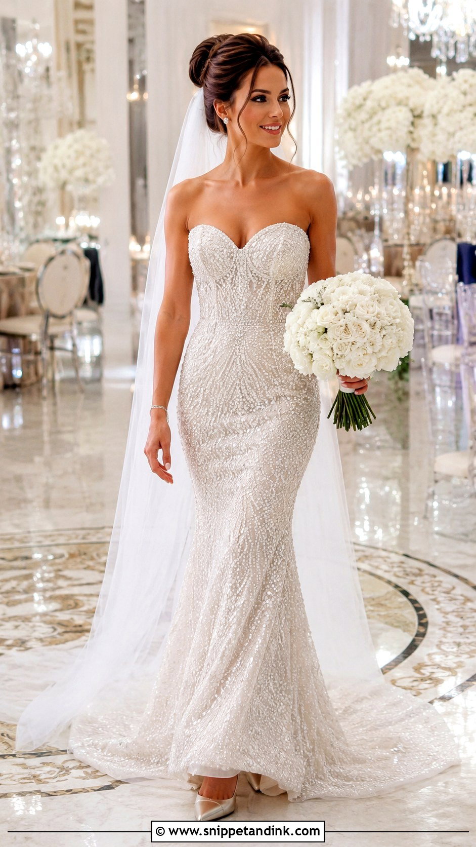 Beaded Heart Shaped Wedding Dress - Snippet and Ink - 20 Heart Shaped Wedding Dress Ideas
