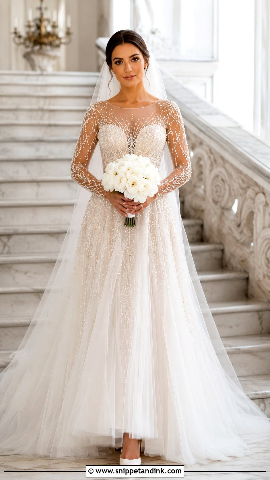 Beaded Illusion Fantasy Wedding Gown - Snippet and Ink - 20 Fairy Tale Wedding Dress Fantasy Gowns