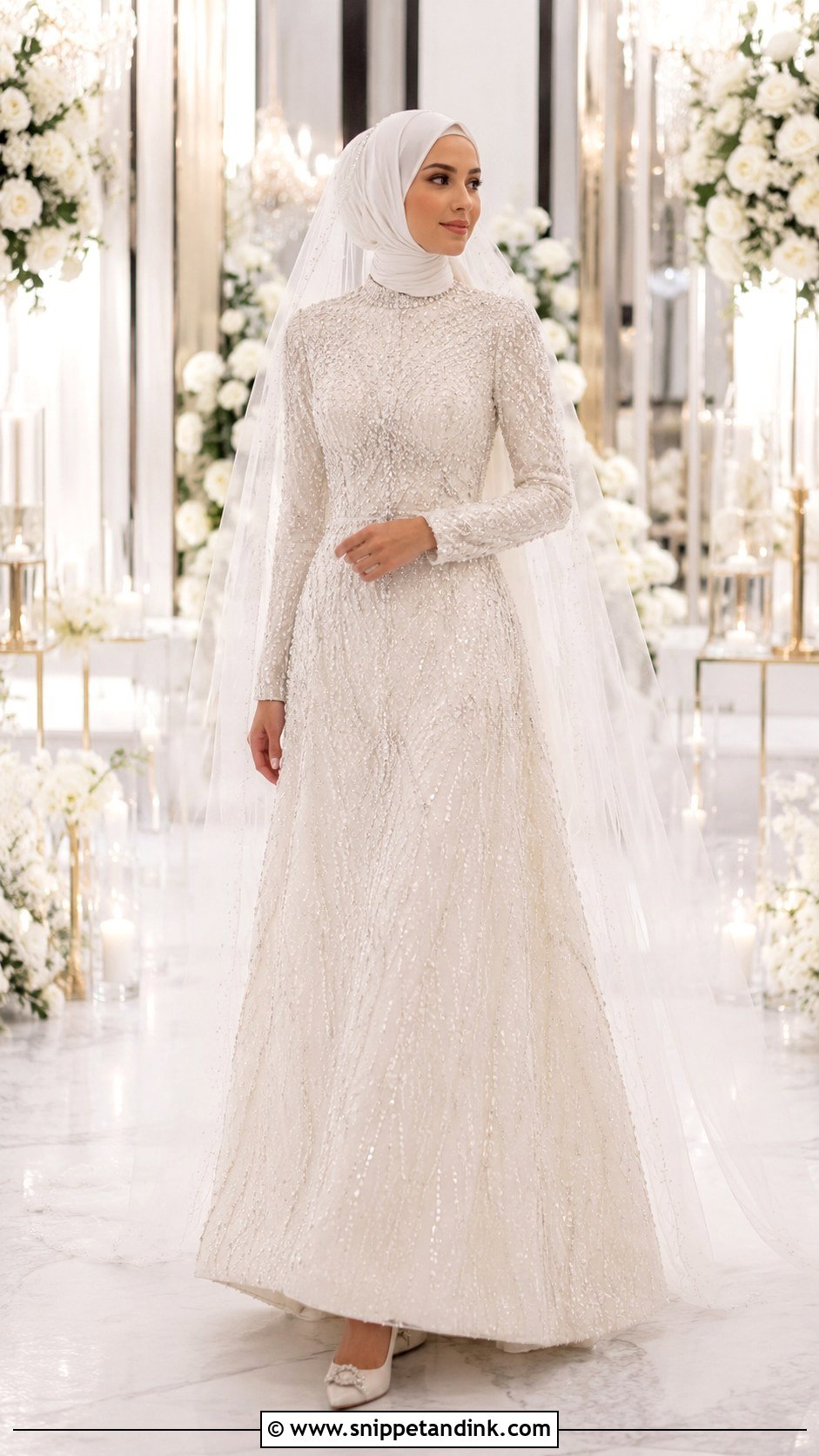 Beaded Islamic Wedding Dress - Snippet and Ink - 25 Islamic Wedding Dresses