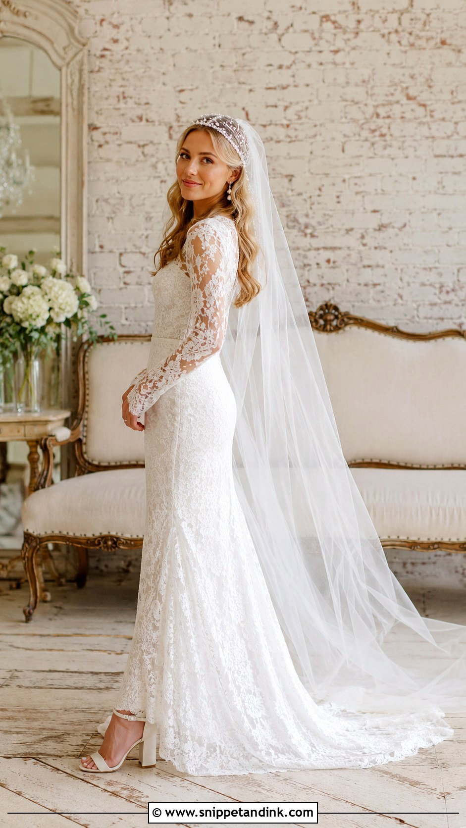 Beaded Juliet Cap Veil - Snippet and Ink - 25 Beaded Veil Ideas