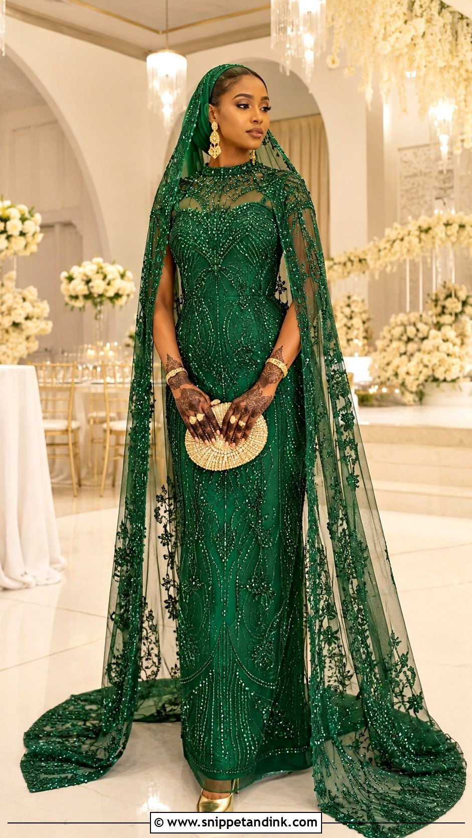 Beaded Kanuri Cape Gown - Snippet and Ink - 20 Kanuri Bride Ideas