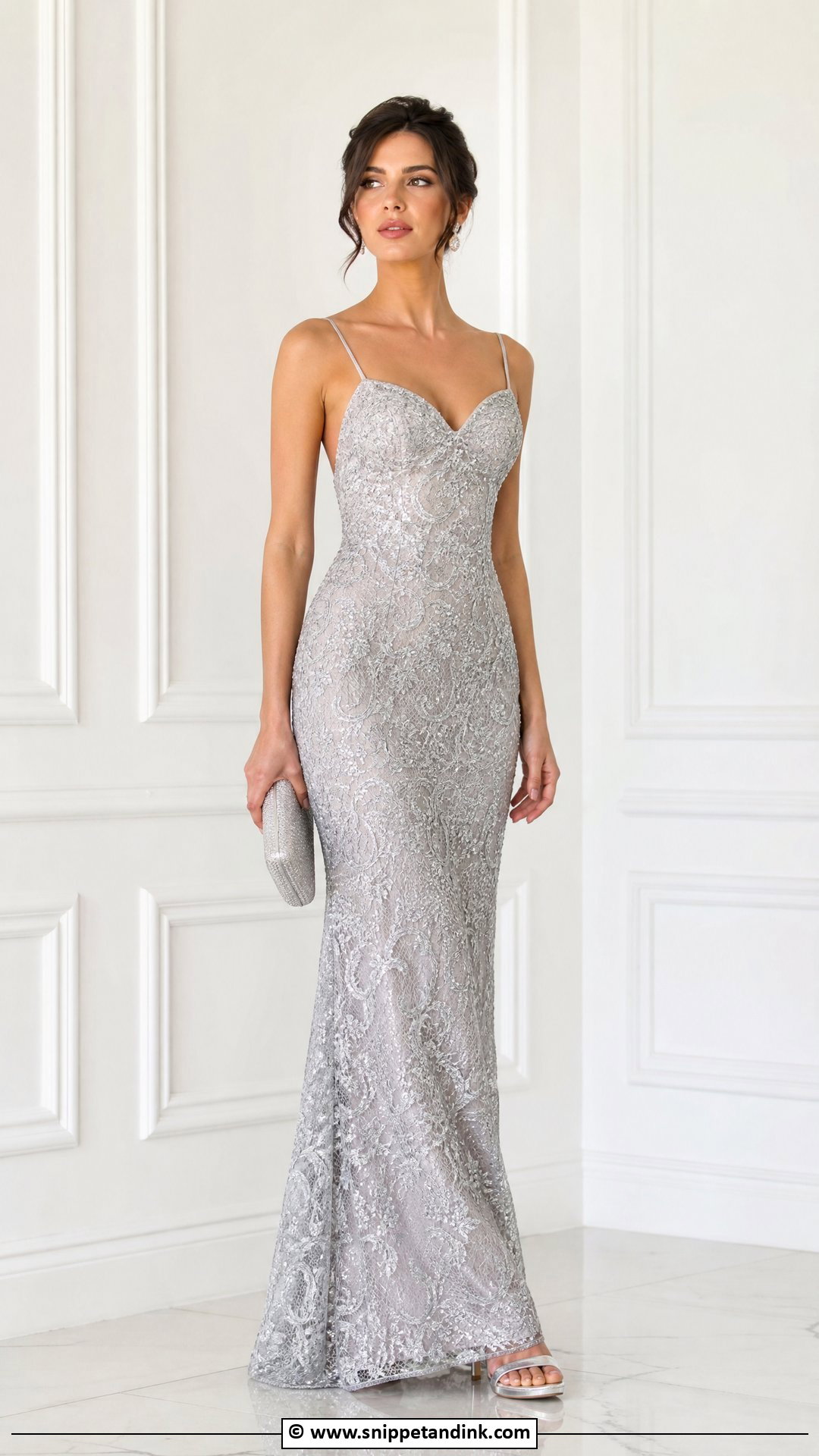 Beaded Lace Gown - Snippet and Ink - 35 Lace Gown Styles
