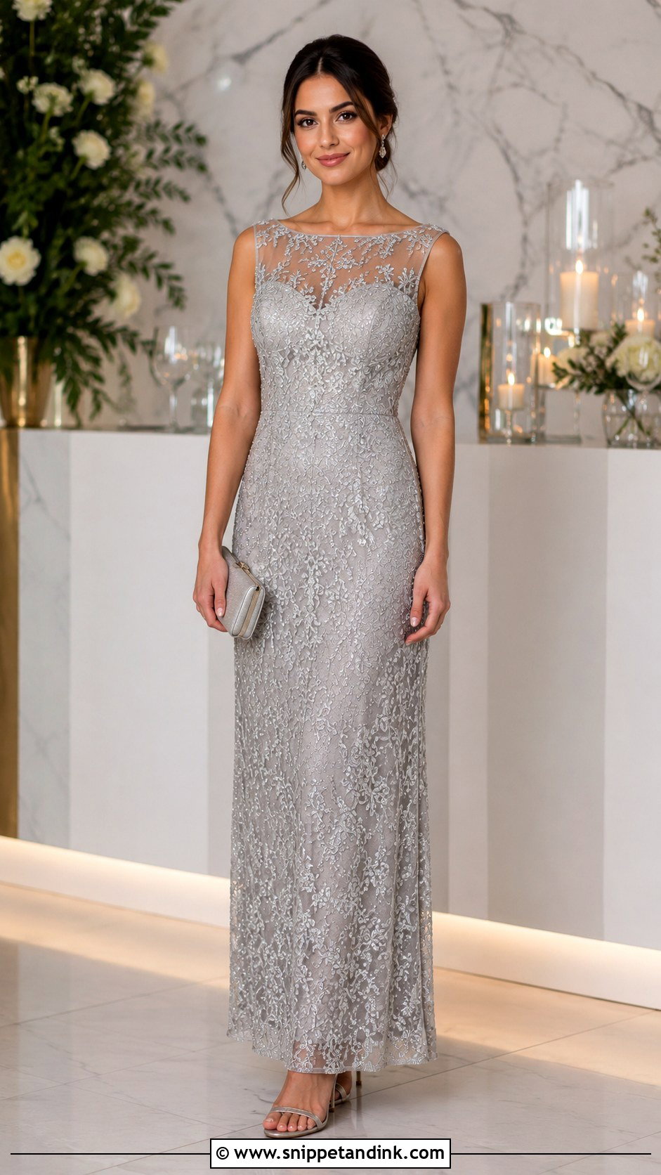 Beaded Lace Gown - Snippet and Ink - 25 Latest Lace Gown Styles