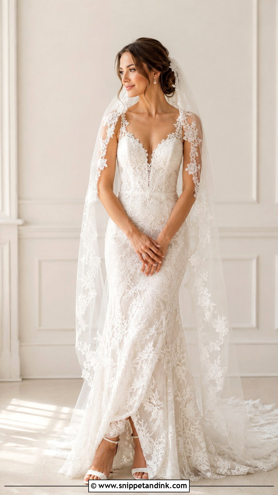 Beaded Lace Veil - Snippet and Ink - 25 Beaded Veil Ideas