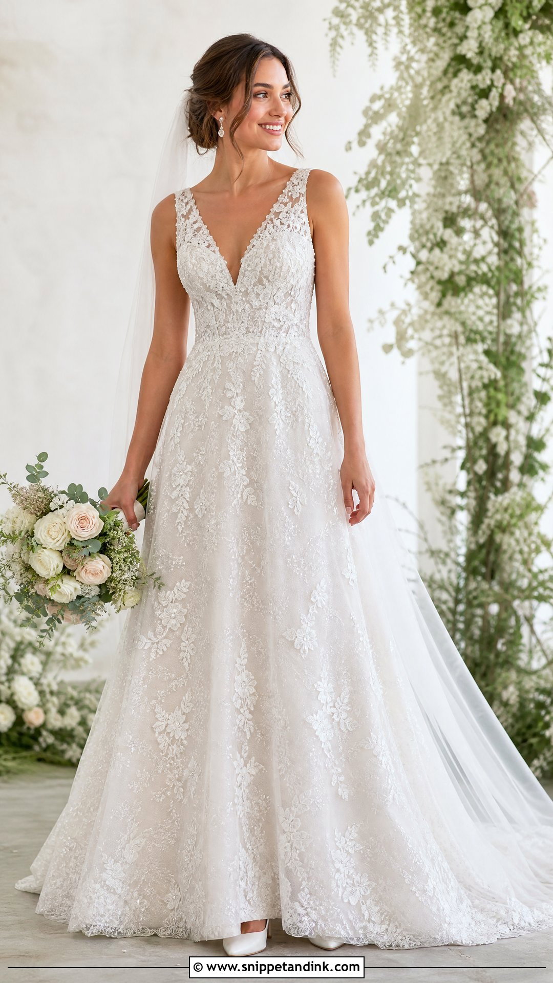 Beaded Lace Wedding Dress - Snippet and Ink - 25 Beaded Wedding Gowns
