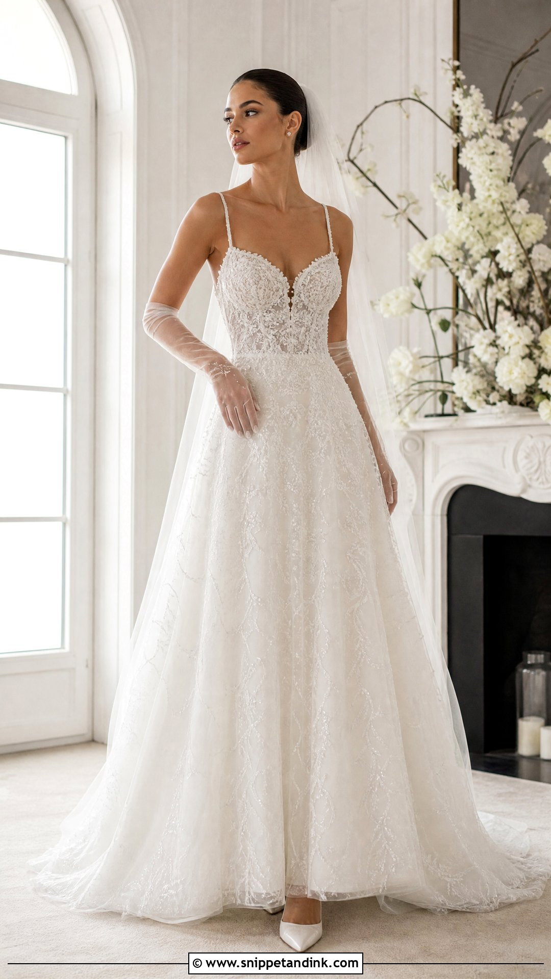 Beaded Lace Wedding Dress - Snippet and Ink - 25 Embellished Wedding Dress Ideas