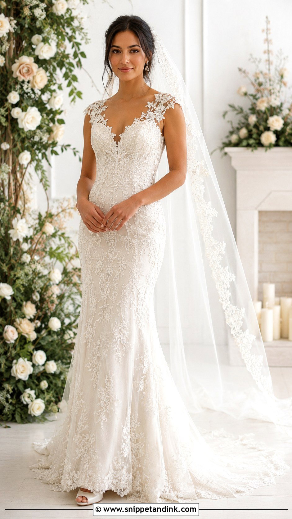 Beaded Lace Wedding Dress - Snippet and Ink - 25 Beaded Wedding Dresses