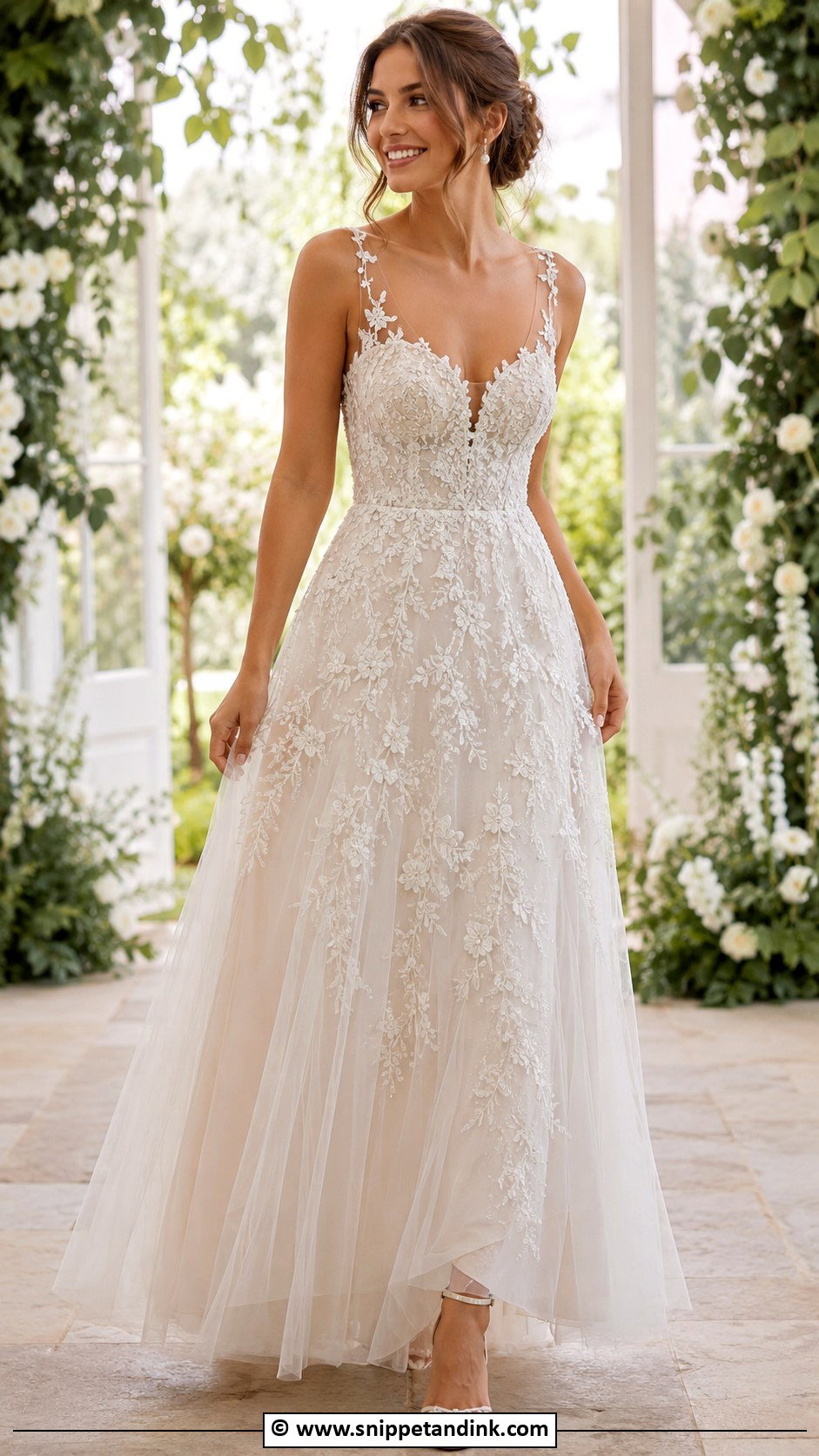 Beaded Lace Wedding Dress - Snippet and Ink - 30 Beaded Wedding Dress Ideas