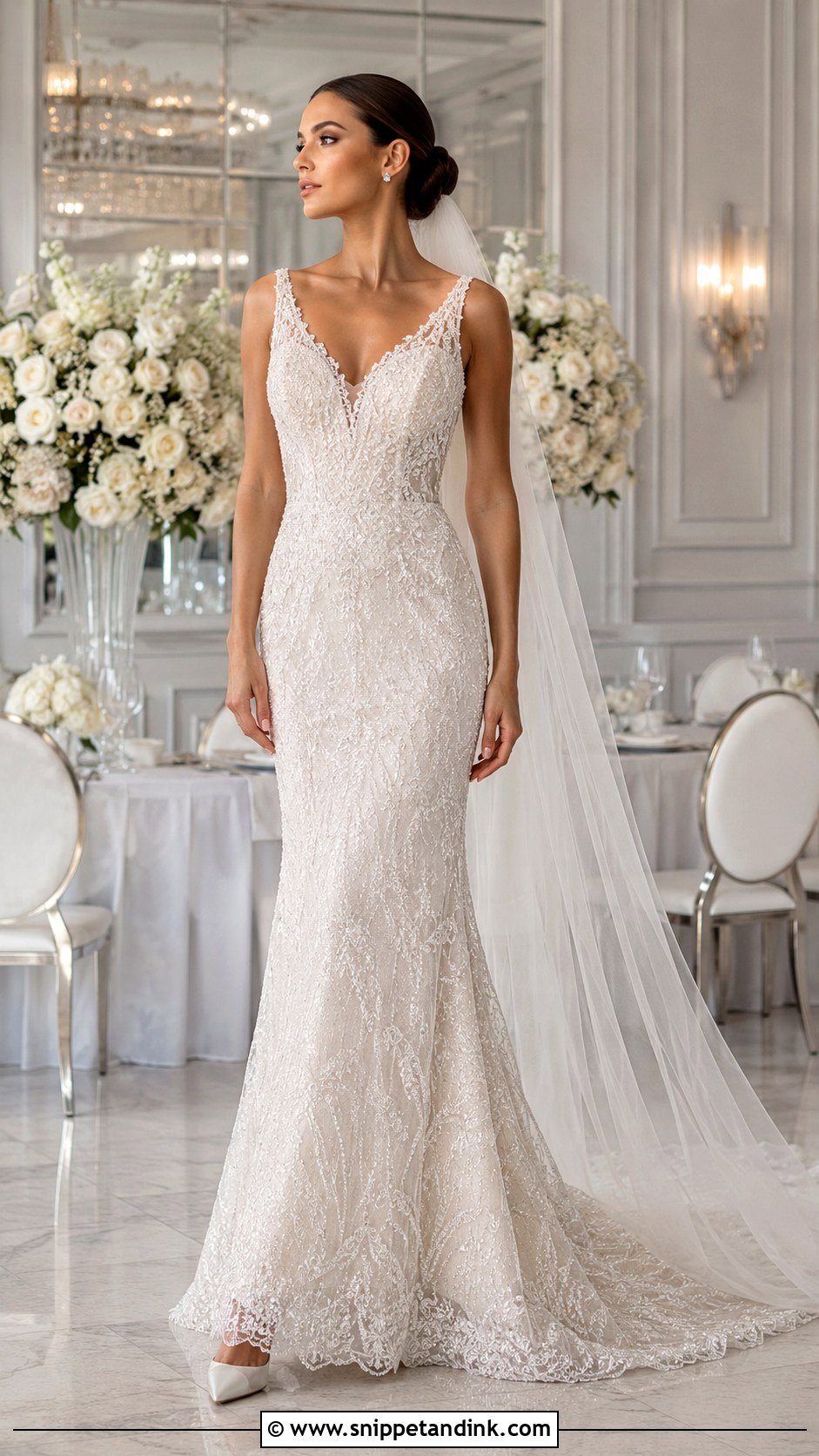 Beaded Lace Wedding Gown - Snippet and Ink - 20 Lace Gown Styles for Wedding