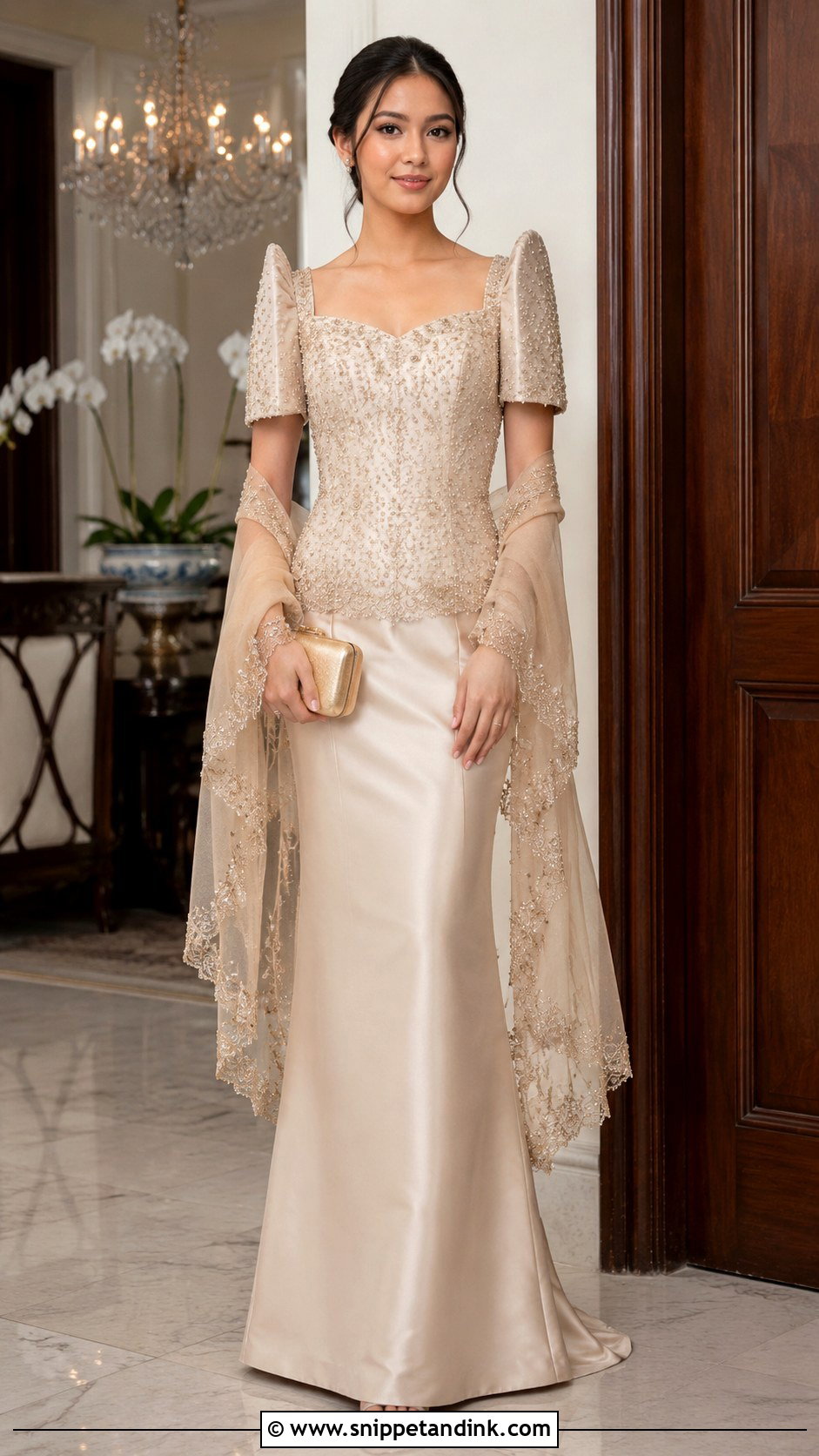 Beaded Maria Clara Gown - Snippet and Ink - 25 Maria Clara Gown Ideas