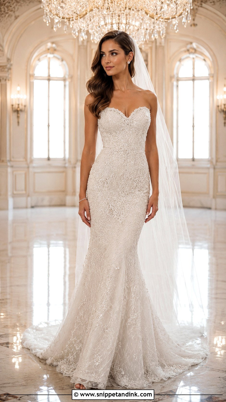 Beaded Mermaid Bridal Gown - Snippet and Ink - 20 Mermaid Bridal Gowns