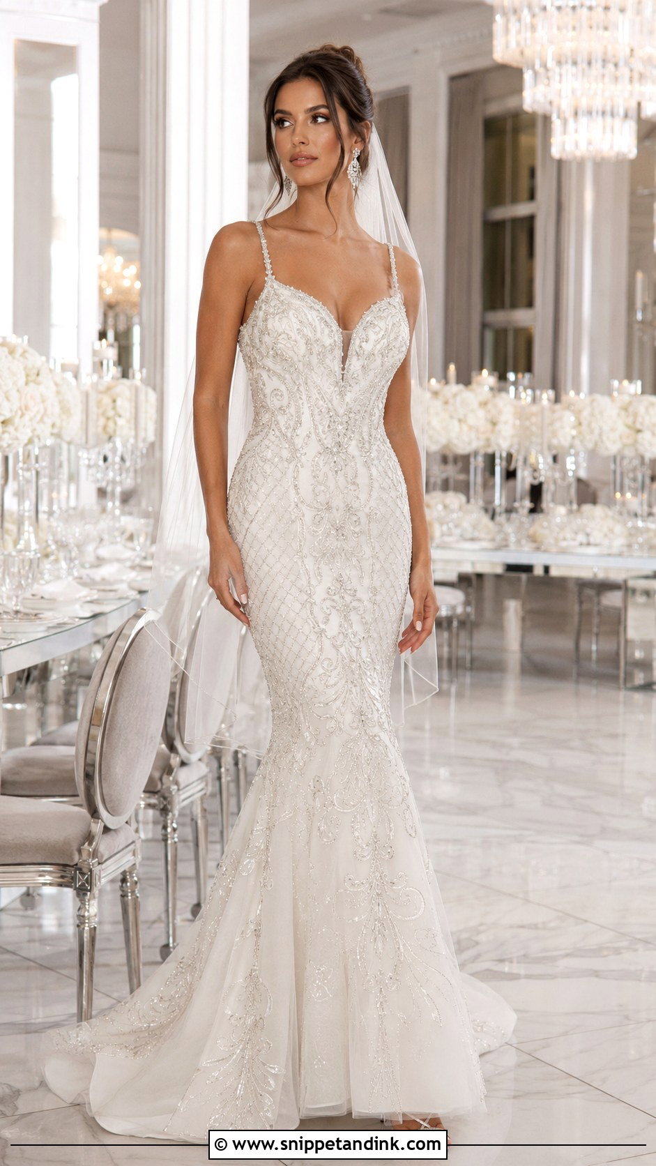 Beaded Mermaid Wedding Dress - Snippet and Ink - 20 2000 Wedding Dress Ideas
