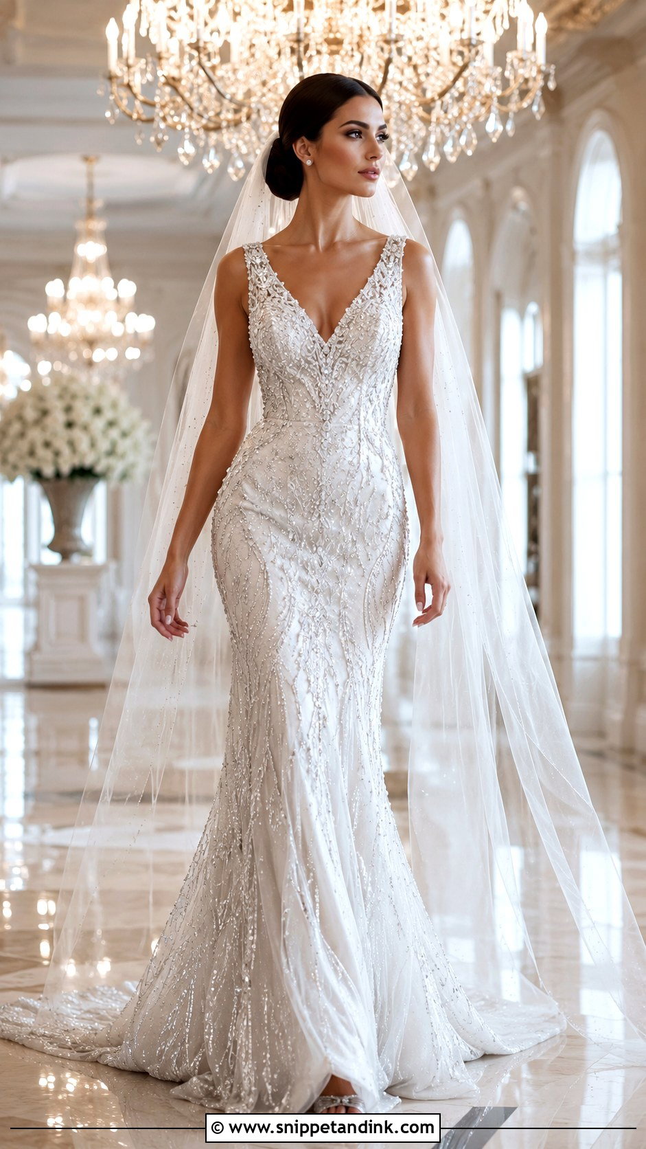 Beaded Mermaid Wedding Dress - Snippet and Ink - 20 Dreamy Wedding Dress Mermaid Ideas
