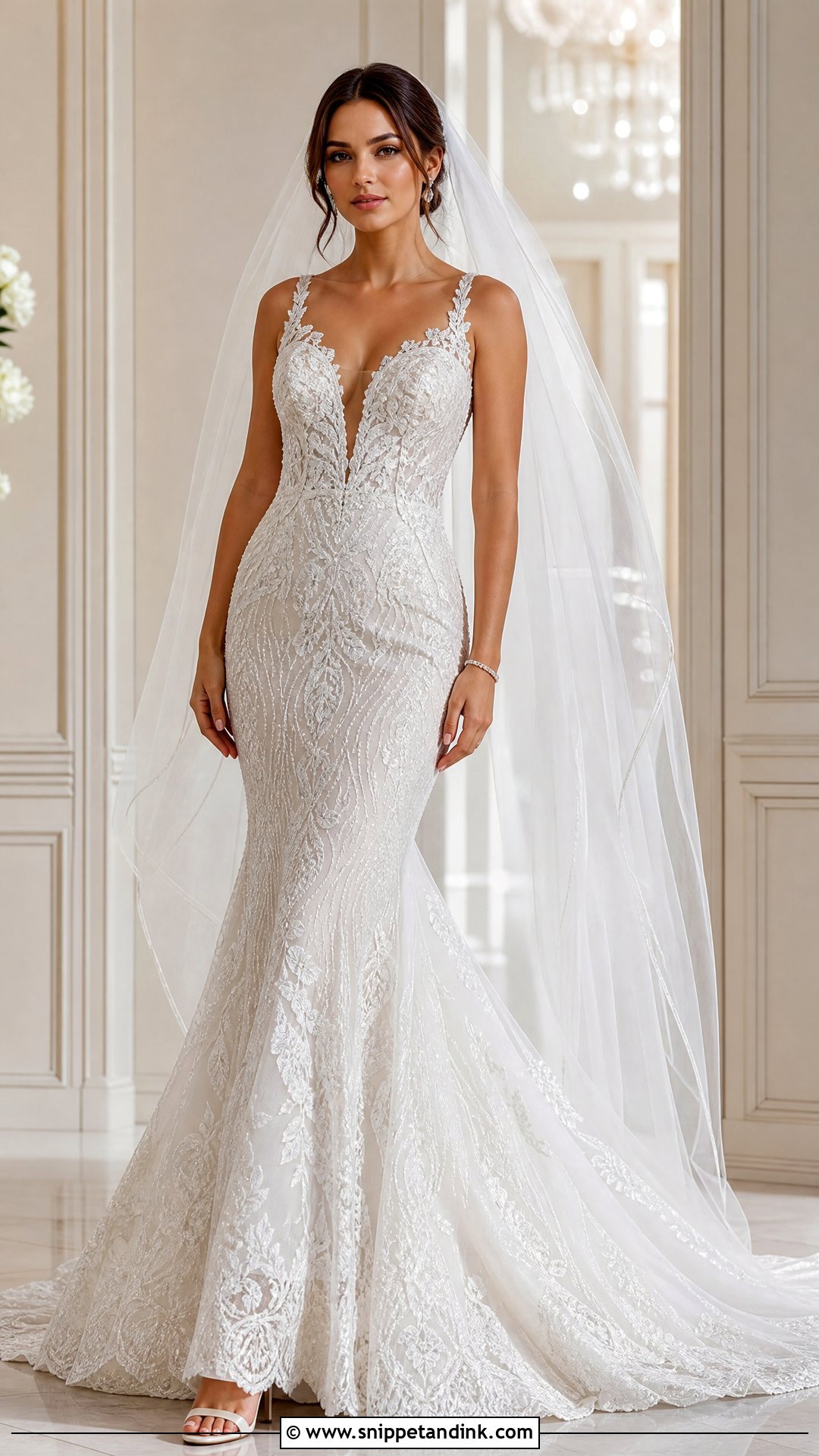 Beaded Mermaid Wedding Dress - Snippet and Ink - 25 Beaded Wedding Gowns