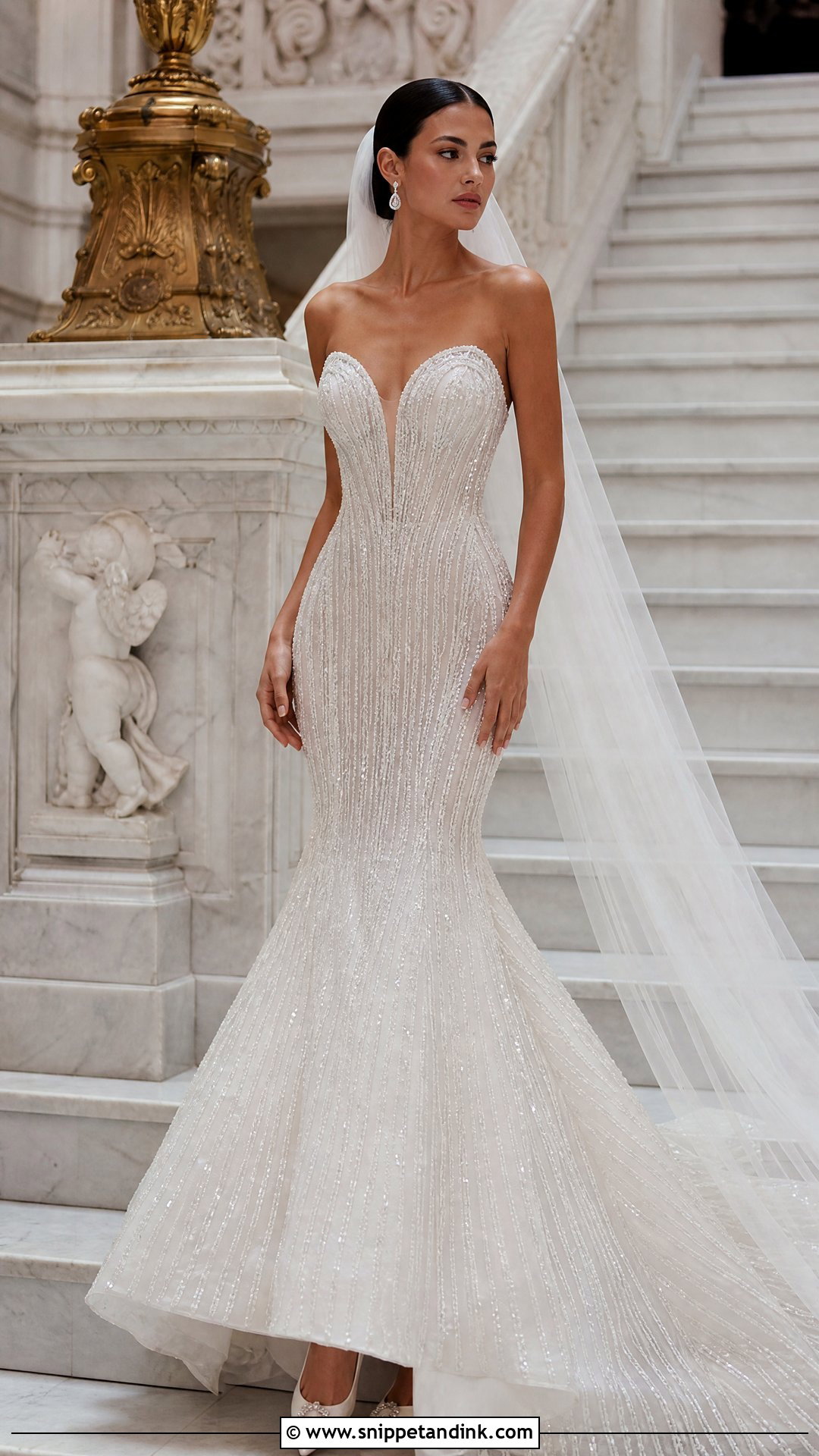 Beaded Mermaid Wedding Dress - Snippet and Ink - 25 Embellished Wedding Dress Ideas