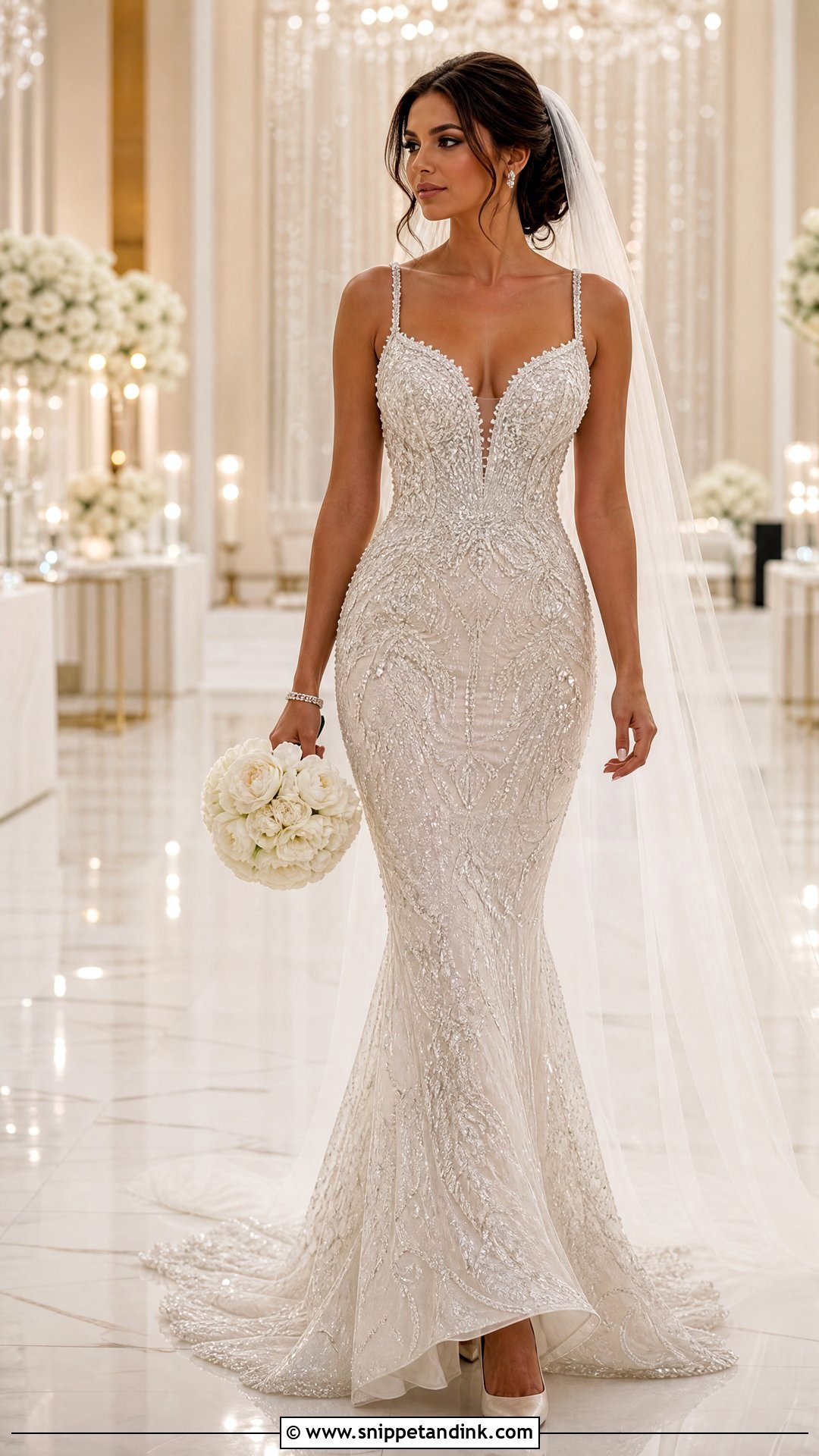 Beaded Mermaid Wedding Dress - Snippet and Ink - 20 Dream Wedding Dresses Mermaid