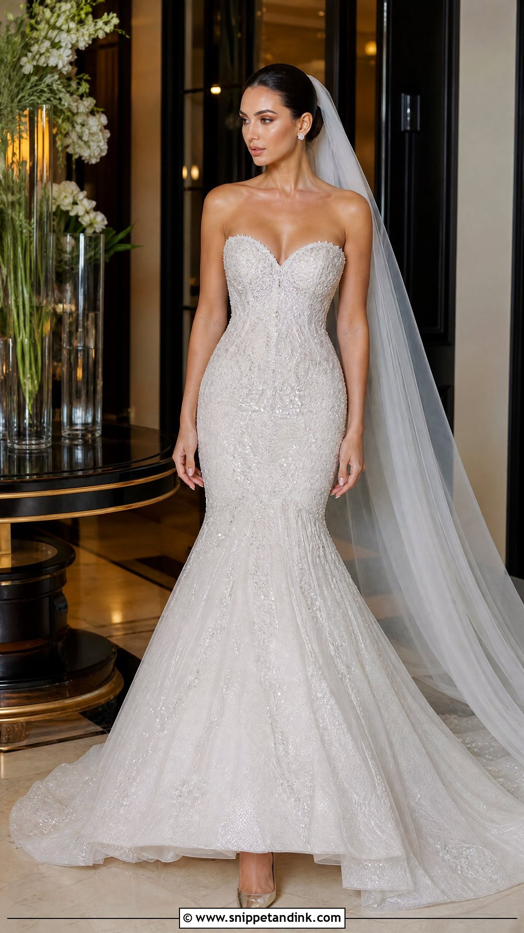 Beaded Mermaid Wedding Dress - Snippet and Ink - 20 Glamorous Wedding Dress Ideas
