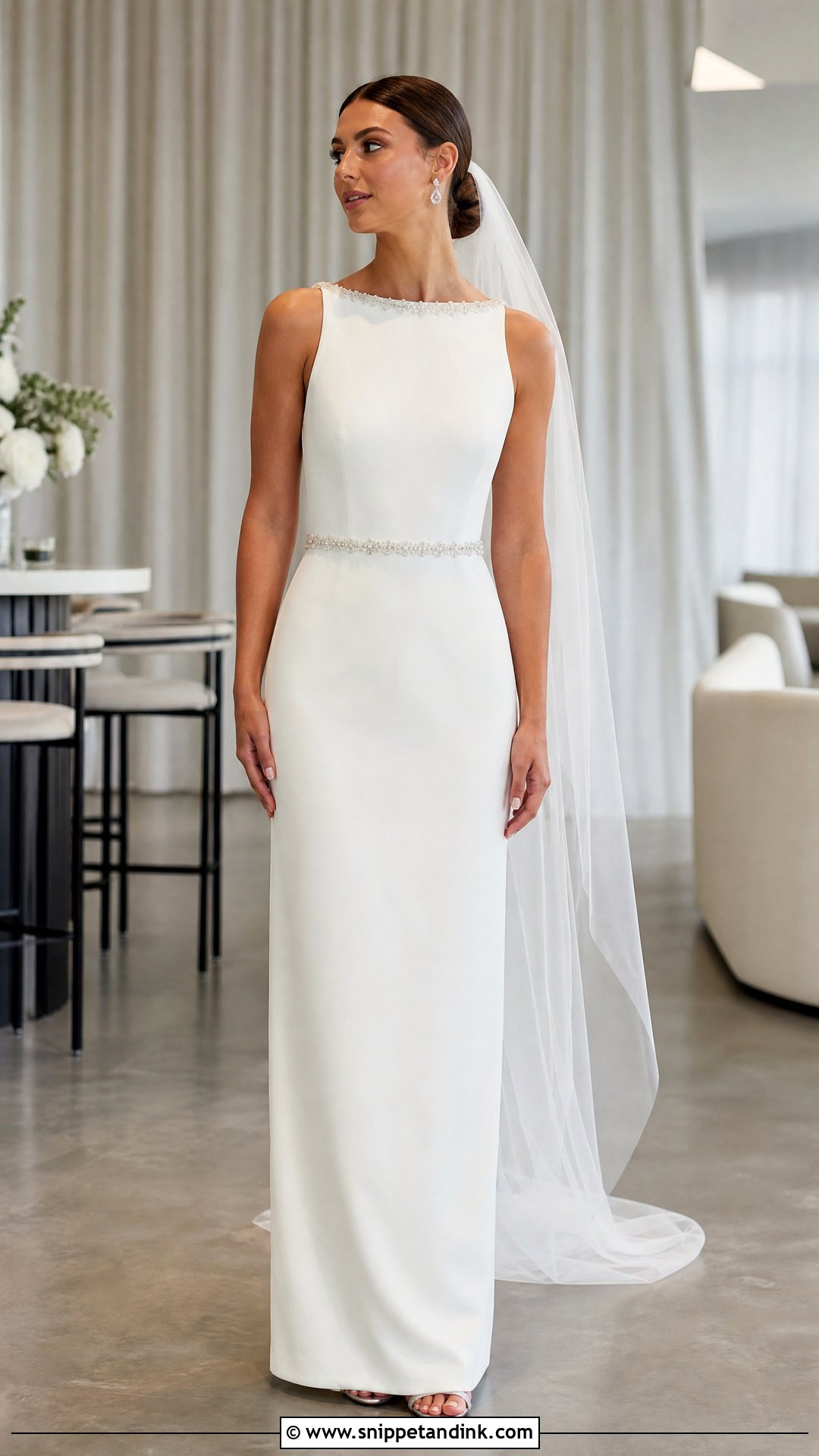 Beaded Minimalist Wedding Dress - Snippet and Ink - 20 Wona Concept Wedding Dress Ideas