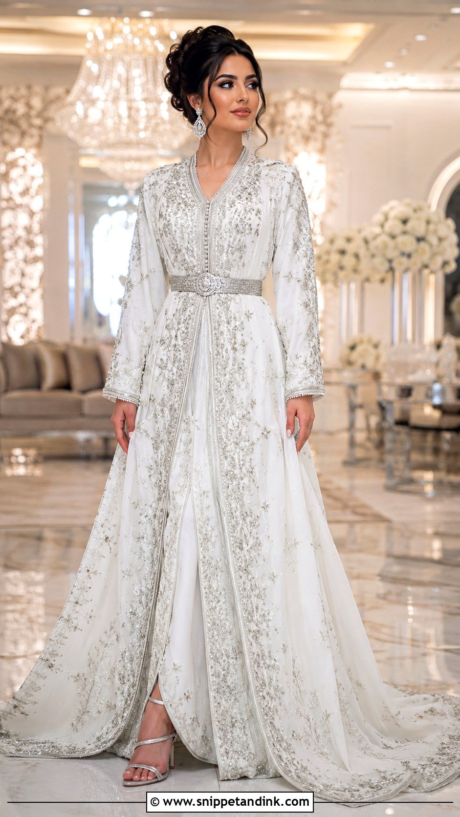 Beaded Moroccan Takchita Wedding Dress - Snippet and Ink - 30 Moroccan Wedding Dress Ideas