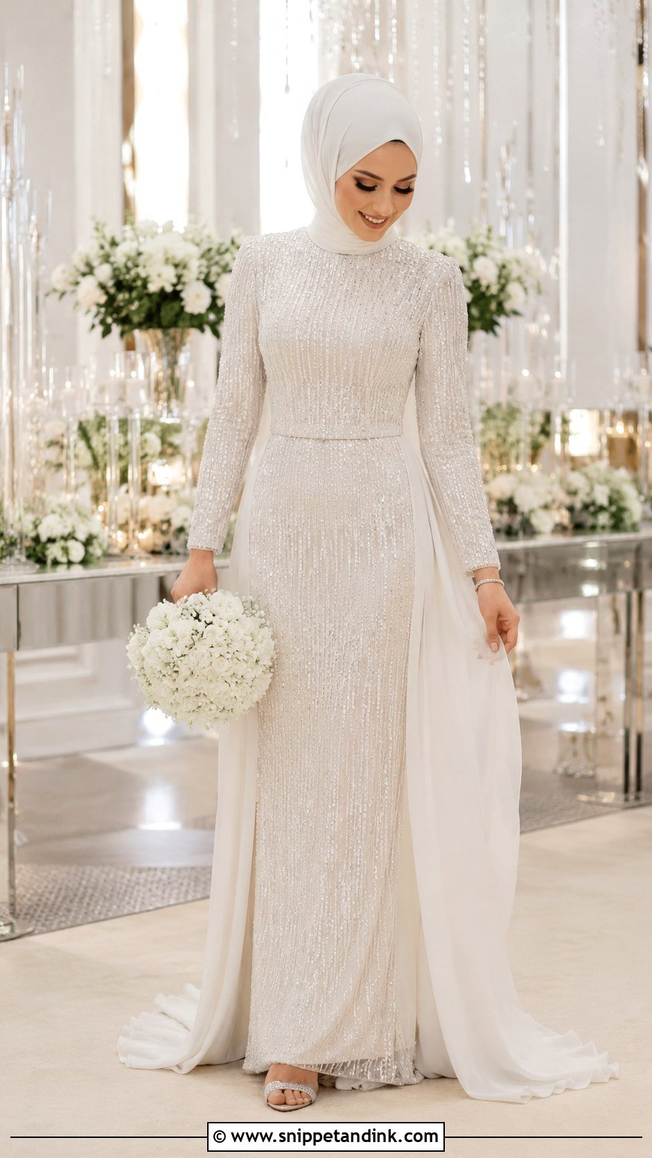 Beaded Muslim Wedding Dress - Snippet and Ink - 30 Muslim Wedding Dress Ideas