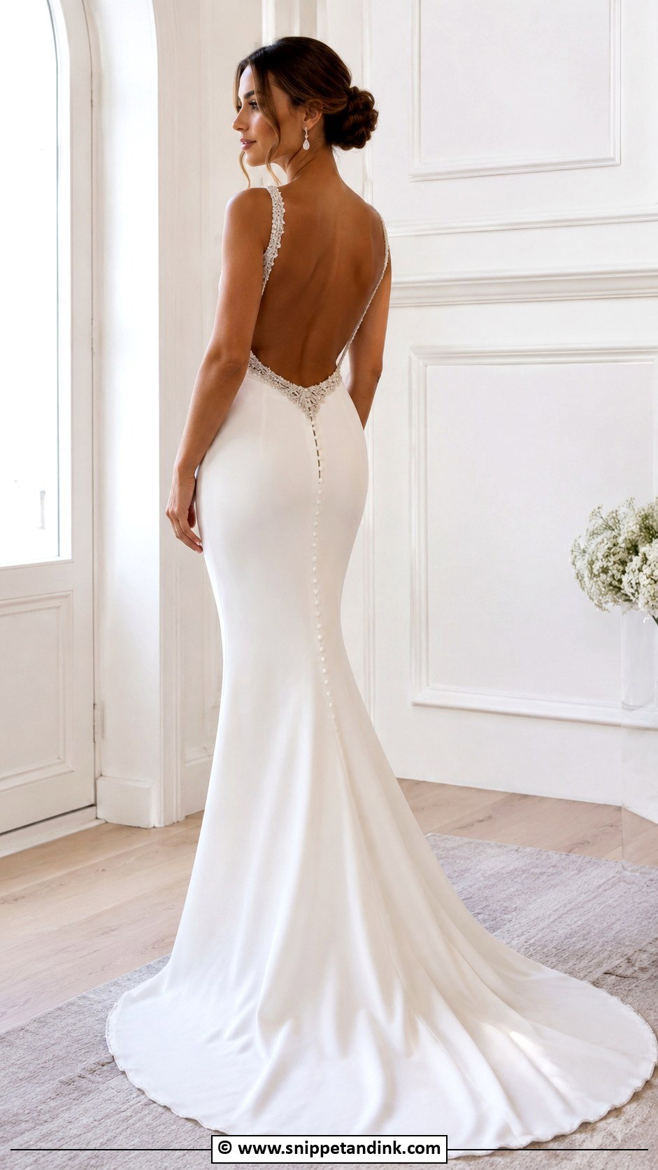 Beaded Open Back Wedding Dress - Snippet and Ink - 30 Beaded Wedding Dress Ideas