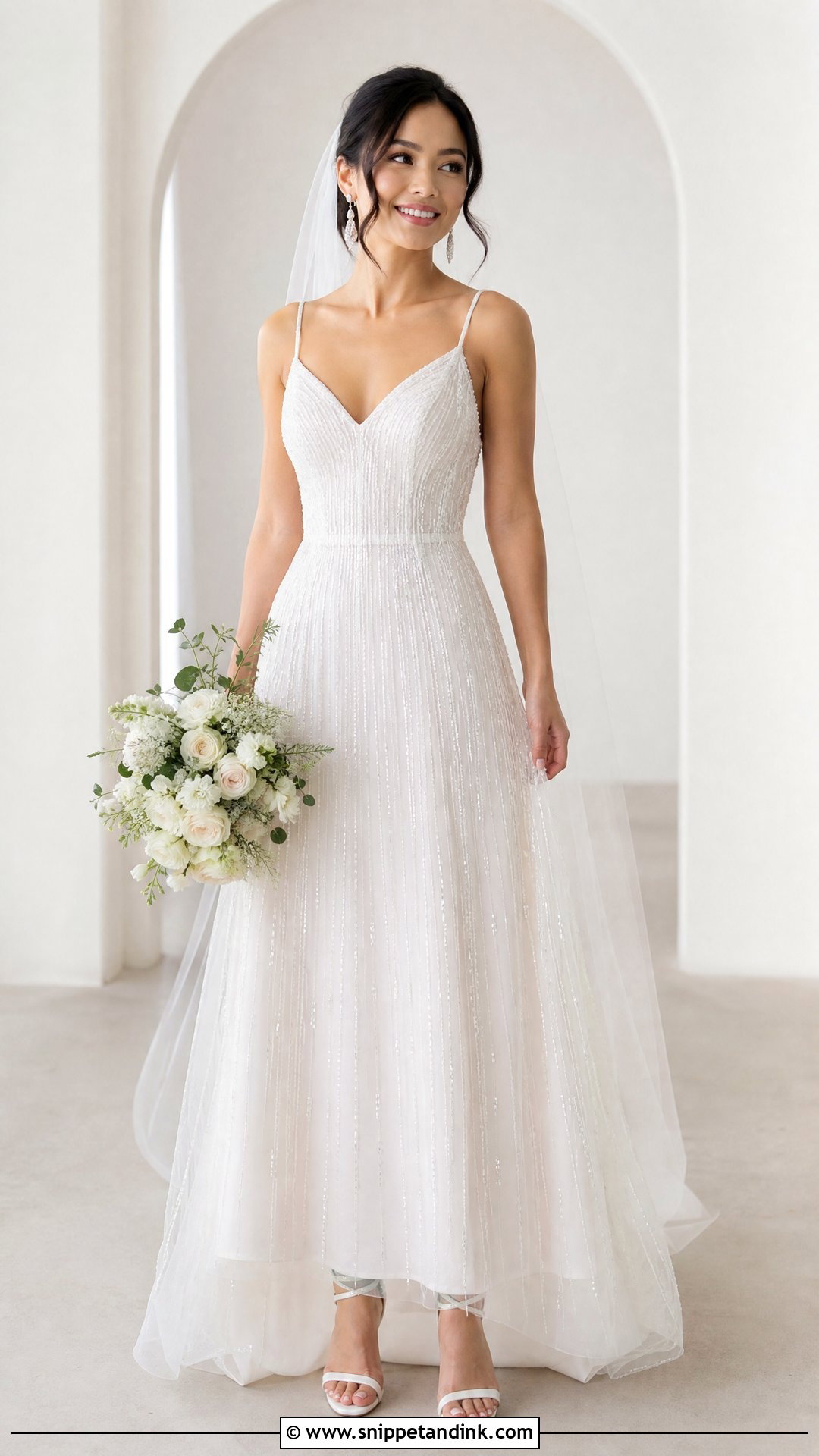 Beaded Petite Wedding Dress - Snippet and Ink - 25 Beaded Wedding Gowns