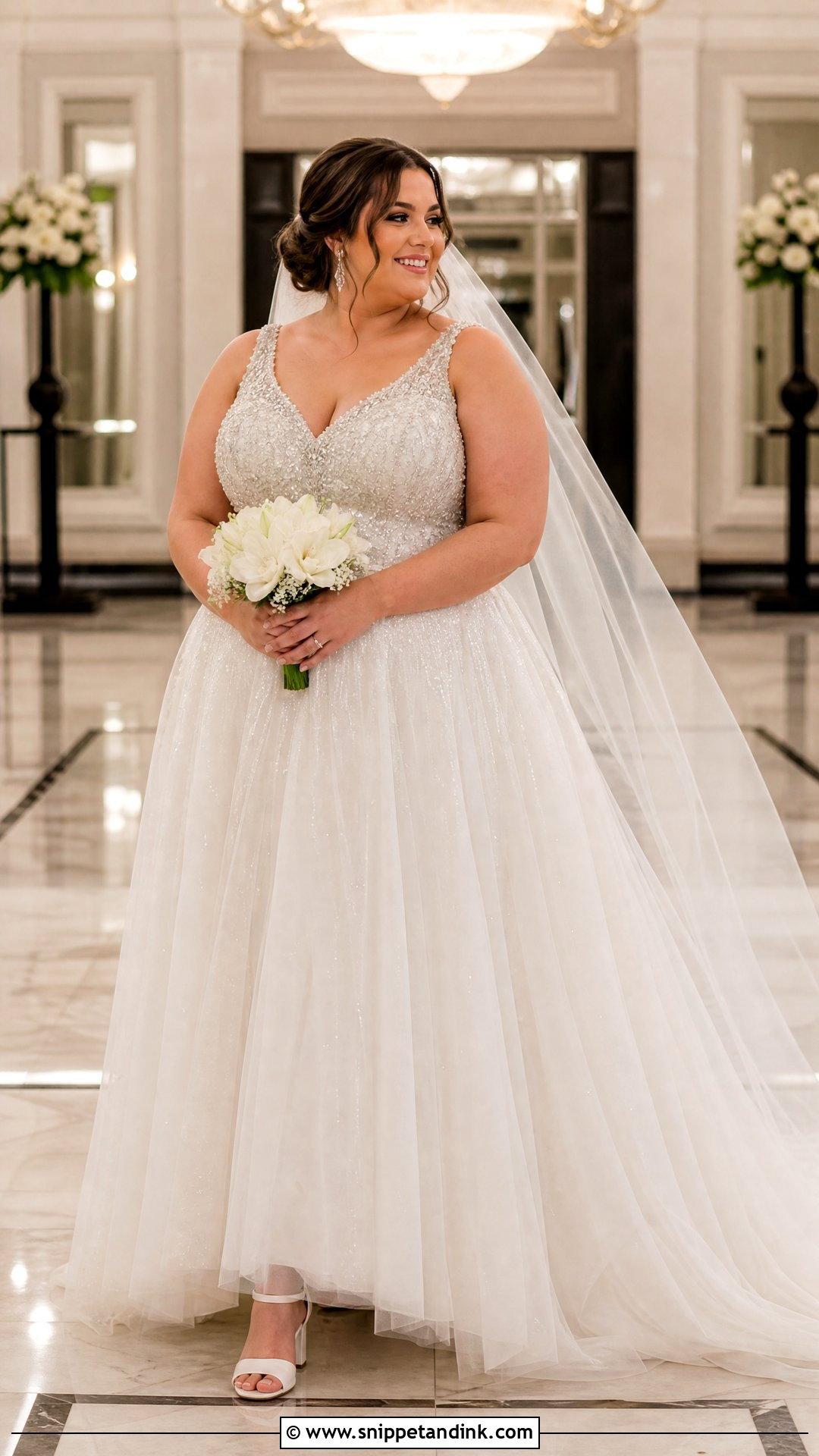 Beaded Plus Size Wedding Gown - Snippet and Ink - 20 Wedding Gowns for Plus Size Brides