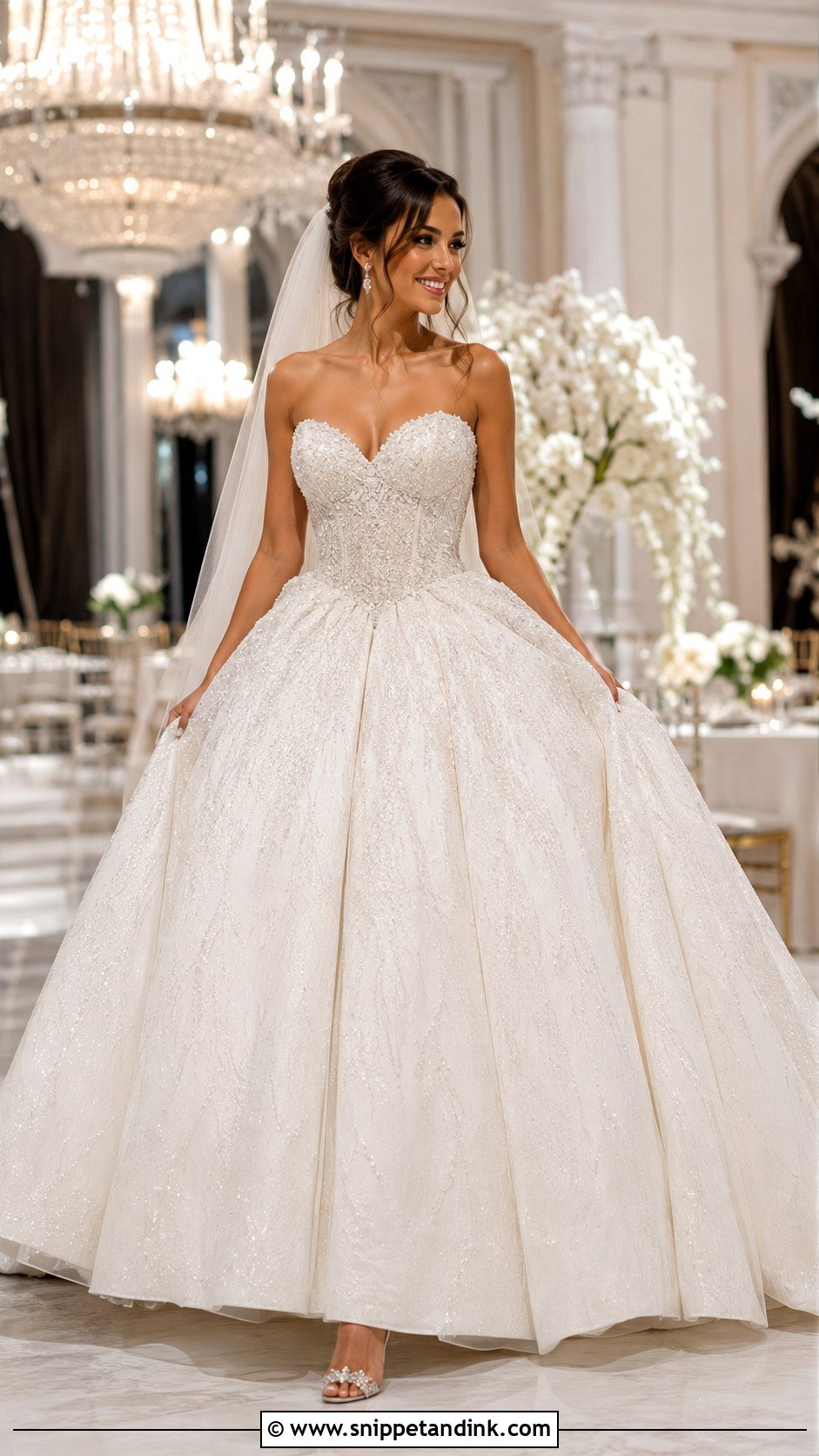 Beaded Princess Ball Gown Wedding Dress - Snippet and Ink - 25 Princess Wedding Dresses Ball Gown