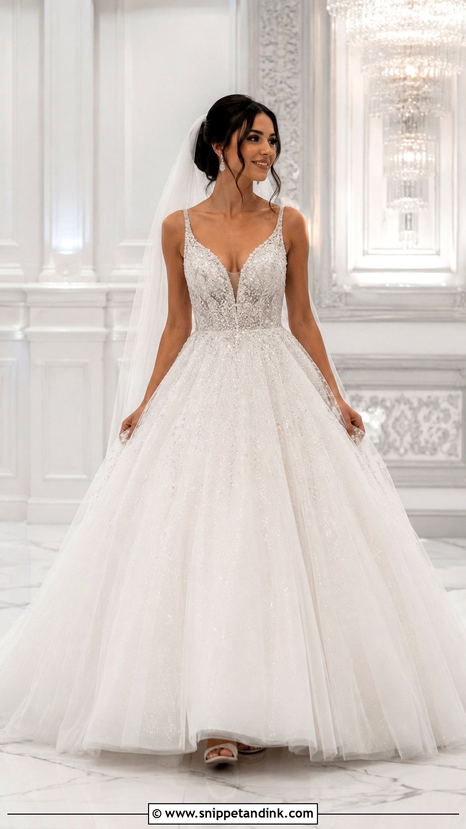 Beaded Princess Ballgown Wedding Dress - Snippet and Ink - 25 Princess Ballgown Wedding Dresses
