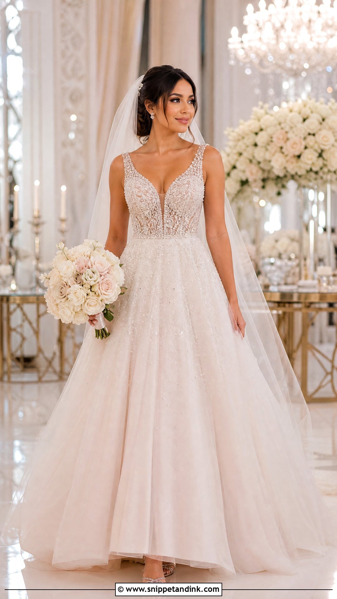 Beaded Princess Bride Dress - Snippet and Ink - 25 Princess Bride Dress Ideas