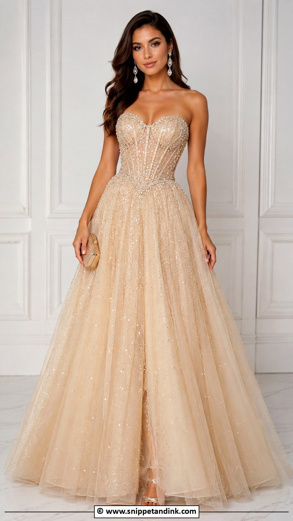 Beaded Princess Gown - Snippet and Ink - 35 Princess Gown Ideas