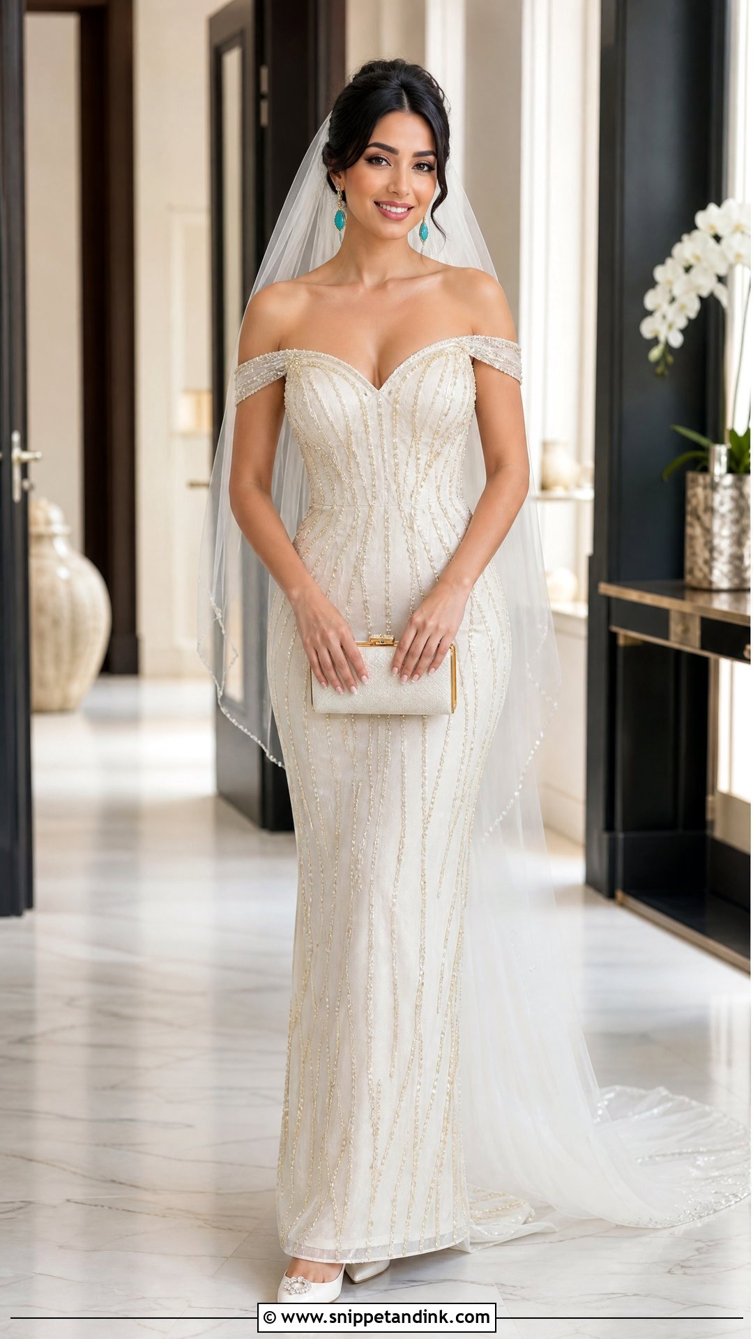 Beaded Princess Jasmine Sheath Dress - Snippet and Ink - 20 Princess Jasmine Wedding Dress Ideas