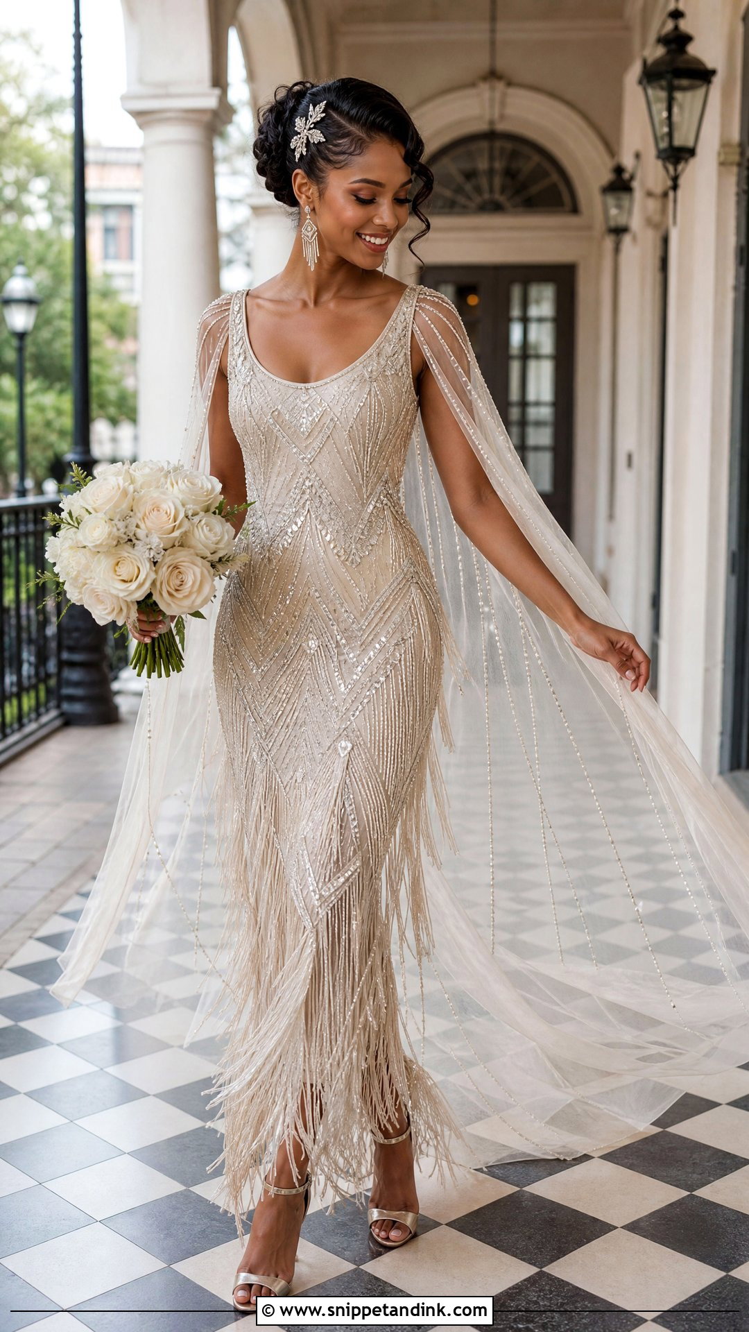 Beaded Princess Tiana Fringe Dress - Snippet and Ink - 20 Princess Tiana Wedding Dress Ideas