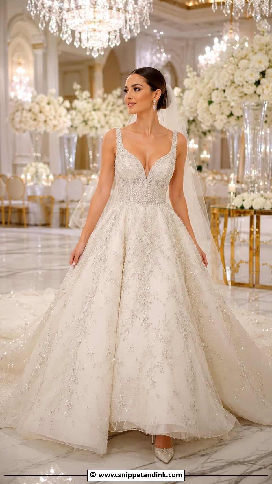 Beaded Princess Wedding Dress - Snippet and Ink - 35 Princess Wedding Dresses