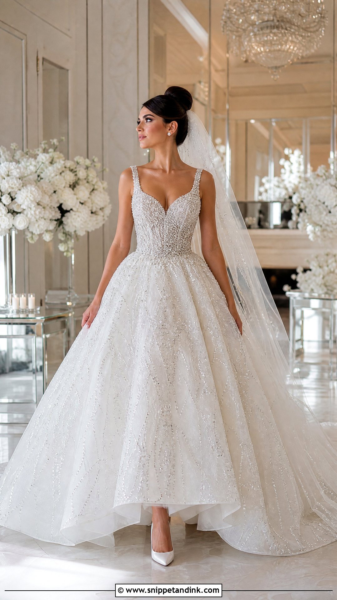Beaded Princess Wedding Dress - Snippet and Ink - 25 Princess Style Wedding Dresses